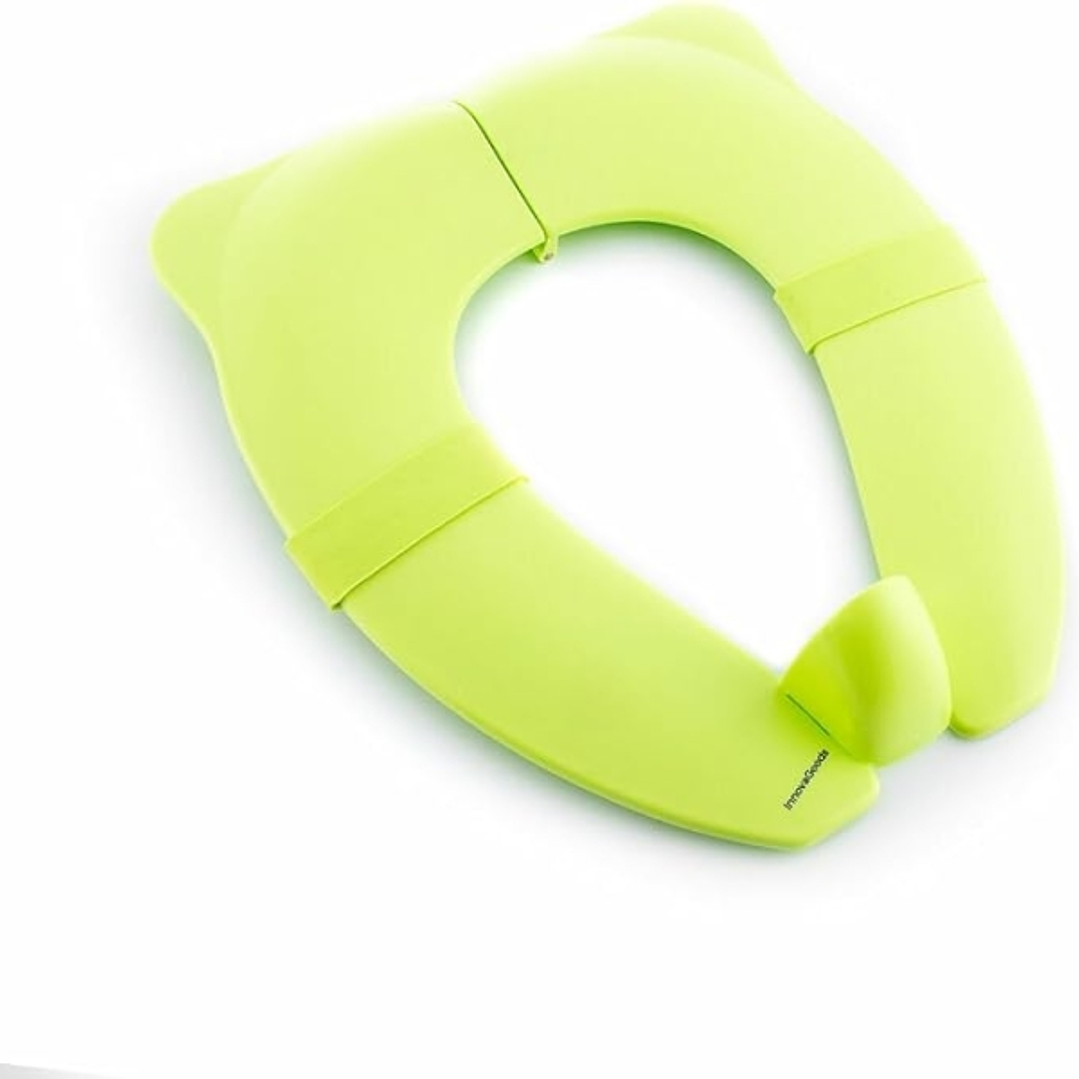 Innovagoods Foltry Reductor de Inodoro Plegable - Antisalpicaduras - Antideslizante - Facil Limpieza - 29x6x34cm - Color Verde 1