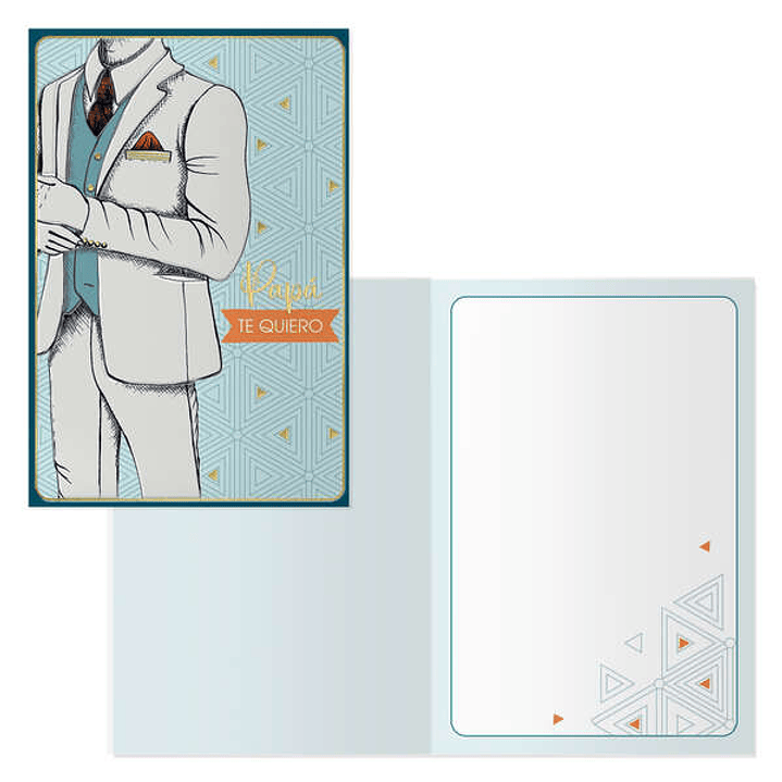 Dohe Pack de 6 Tarjetas de Felicitacion Dia del Padre - 11.5x17cm - Impresion a Todo Color - Estampaciones con Pelicula de Color - Estampacion en Seco 1