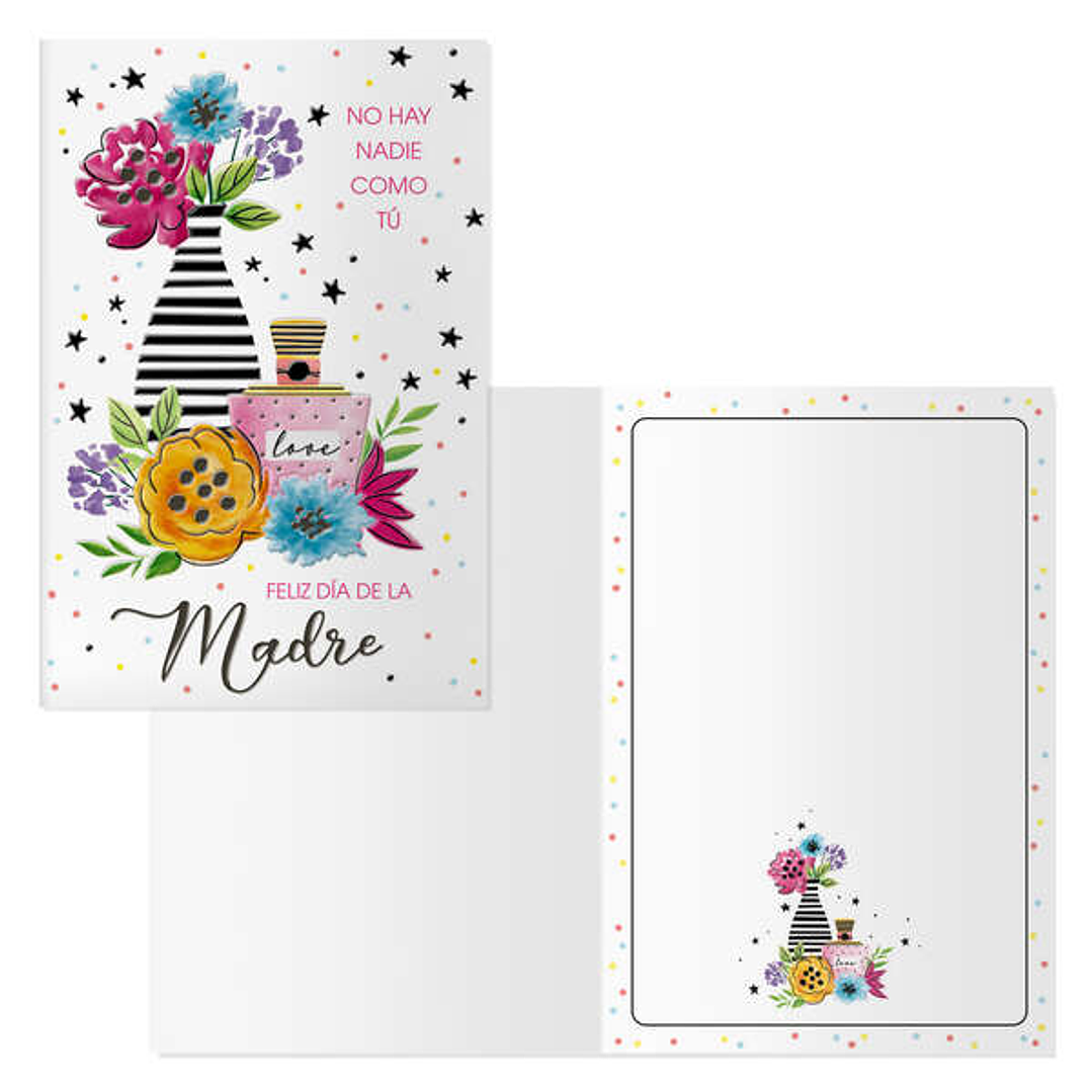 Dohe Pack de 6 Tarjetas de Felicitacion Dia de la Madre - 11.5x17cm - Impresas a Todo Color - Estampaciones con Pelicula de Color - Estampacion en Sec 1