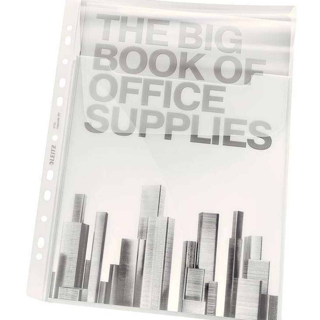 Leitz Pack de 5 Fundas Fuelle Premium Expansible con Solapa Polipropileno A4 18micras - Gran Capacidad de hasta 200 Hojas A4 - Transparente 1