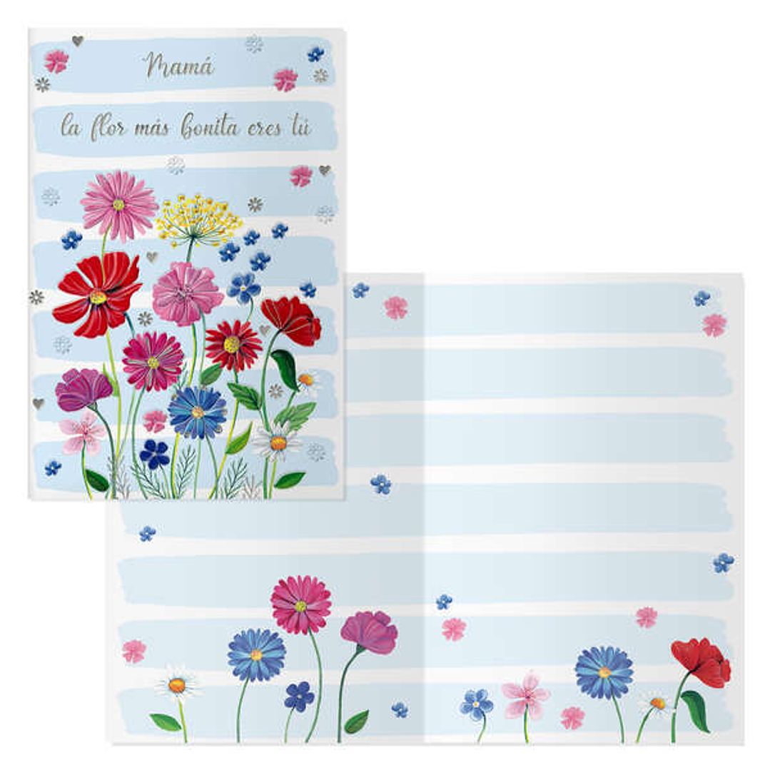 Dohe Pack de 6 Tarjetas de Felicitacion Dia de la Madre - 11.5x17cm - Impresas a Todo Color - Estampaciones con Pelicula de Color - Estampacion en Sec 1