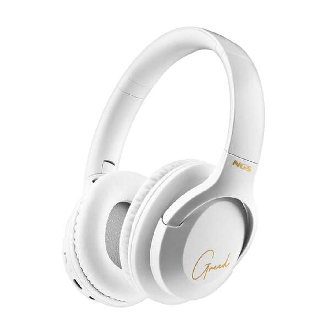 NGS Artica Greed Auriculares Bluetooth 5.1 con Microfono - Diadema Ajustable - Almohadillas Acolchadas - Autonomia hasta 46h - Manos Libres - Color Bl 1