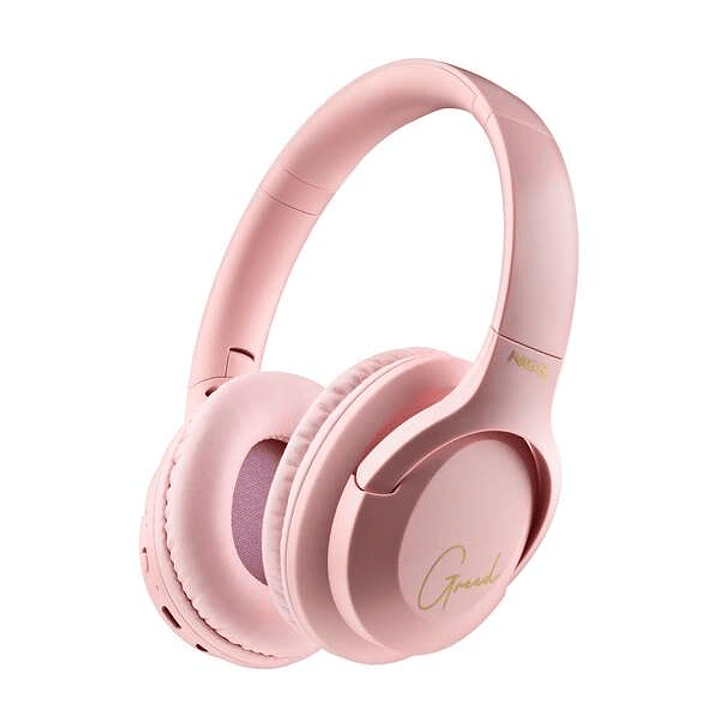 NGS Artica Greed Auriculares Bluetooth 5.1 con Microfono - Diadema Ajustable - Almohadillas Acolchadas - Autonomia hasta 46h - Manos Libres - Color Ro 1