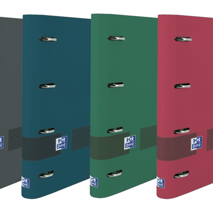 Oxford & You Europeanbinder Carpeta de Anillas A4+ con Recambio de 1 Linea - Anillas 4Dx35mm - Tapa Extradura - Regla con Indices Removibles - Colores 1