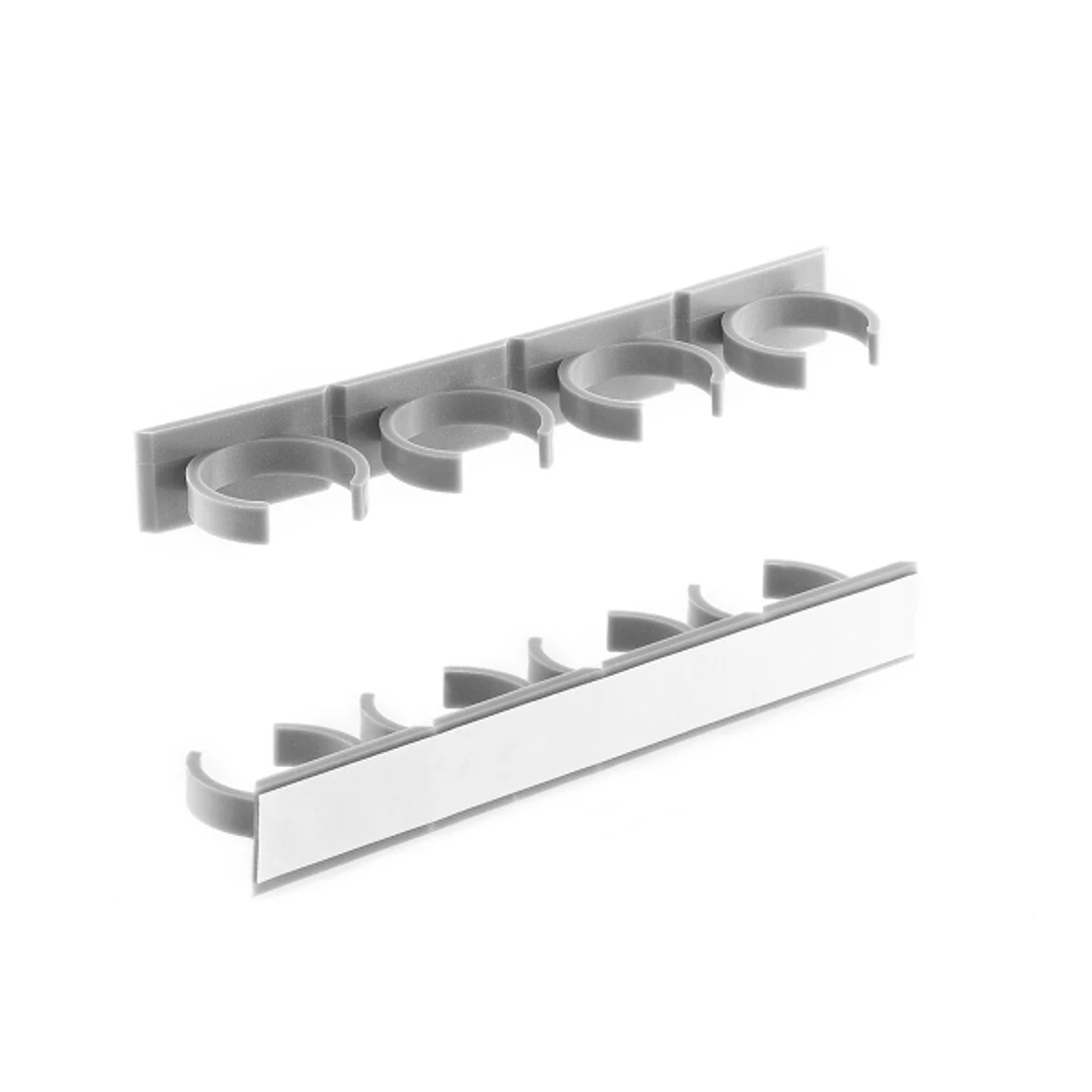 Innovagoods Jarlock Pack de 5 Organizador de Especias - 4 Soportes por Organizador - Divisible - Adhesivo Nano PU Gel - 20.2x2.4x3.8cm - Color Gris 1