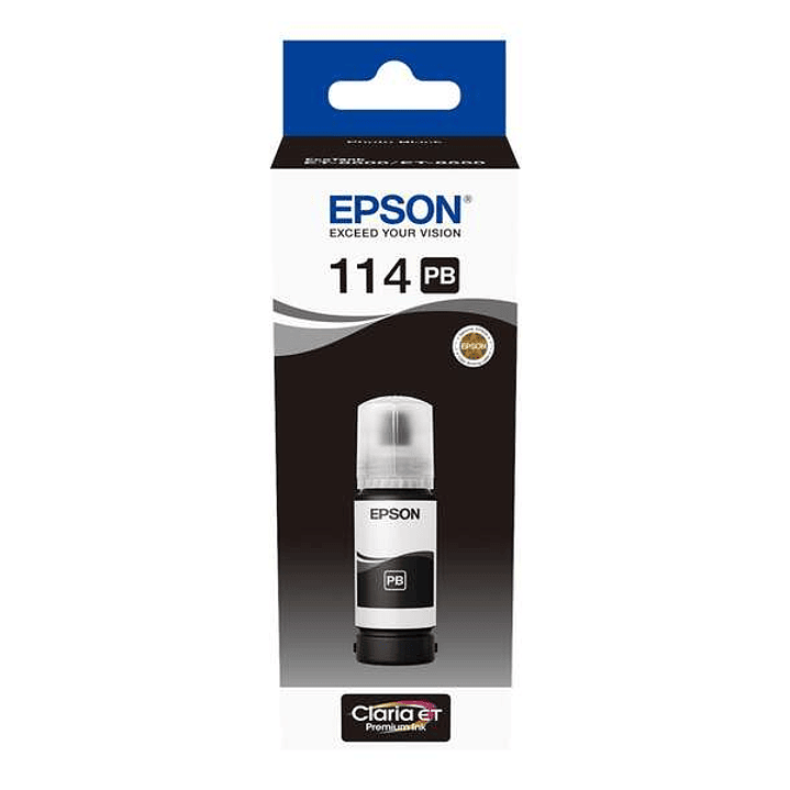 Epson 114 Negro Photo Botella de Tinta Pigmentada Original - C13T07B140 1