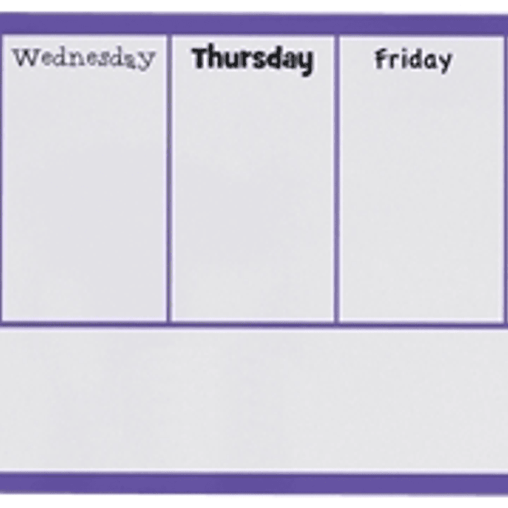 Nobo Planificador Semanal de Pizarra Magnetica Mini 360x140mm - Almohadillas Adhesivas e Imanes para Montaje - Incluye Rotulador y 2 Imanes para Pizar 1