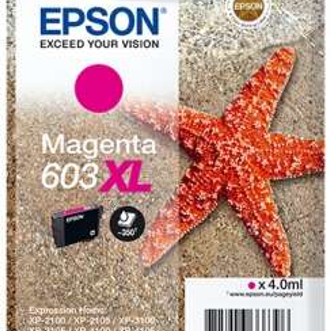 Epson 603XL Magenta Cartucho de Tinta Original - C13T03A34010 1