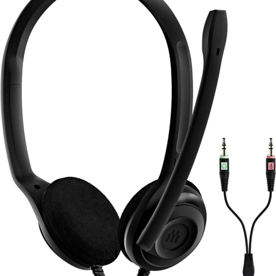 Epos PC 3 Chat Auriculares Estereo con Microfono - Jack 3.5mm - Cable de 2m - Color Negro 1
