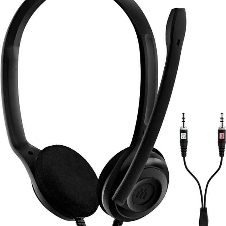 Epos PC 3 Chat Auriculares Estereo con Microfono - Jack 3.5mm - Cable de 2m - Color Negro 1