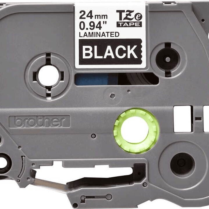 Brother TZe355 Cinta Laminada Original de Etiquetas - Texto blanco sobre fondo negro - Ancho 24mm x 8 metros 1