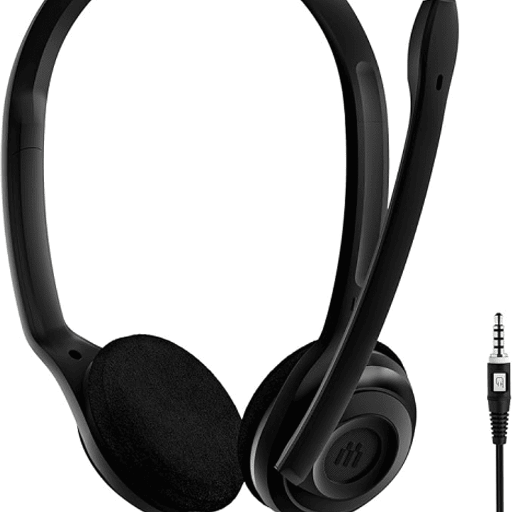 Epos PC 5 Chat Auriculares Estereo con Microfono - Jack 3.5mm - Cable de 2m - Color Negro 1