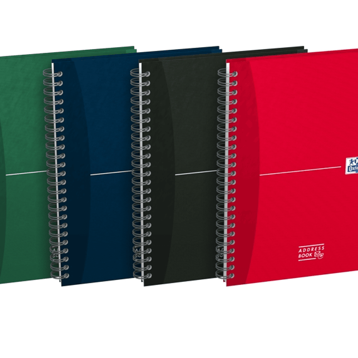 Oxford Office Essentials A5 Cuaderno con Tapa Extradura - Indice Telefonico - 90 Hojas - Colores Surtidos 1
