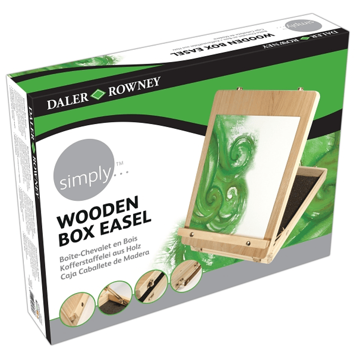 Daler Rowney Simply Caja Caballete de Madera - Altura de Lienzo de 43cm 1