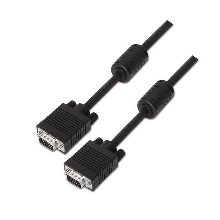 Aisens Cable SVGA con Ferrita - HDB15/Macho-HDB15/Macho - 15m - Color Negro 1