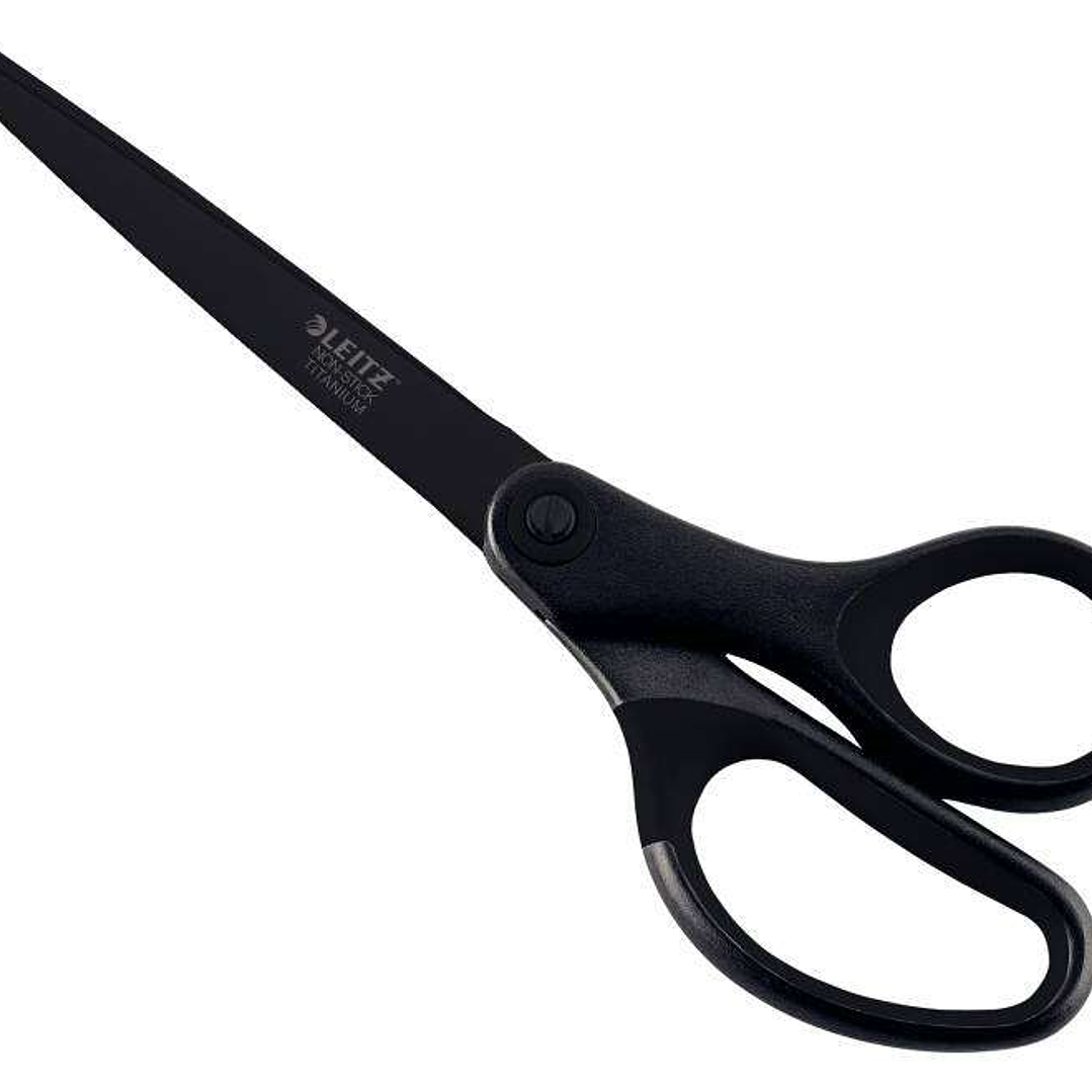 Leitz Quality Tijeras de Acero Inoxidable 18cm - Revestimiento de Titanio - Antiadherentes - Agarre Ergonomico - Color Negro 1