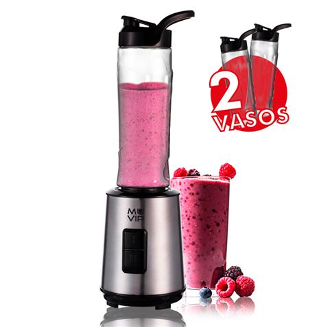 Muvip Batidora Smoothie 300W Inox 2 Vasos 600ml - Color Varios 1