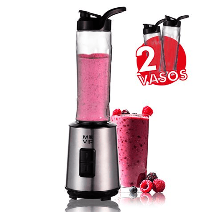 Muvip Batidora Smoothie 300W Inox 2 Vasos 600ml - Color Varios 1