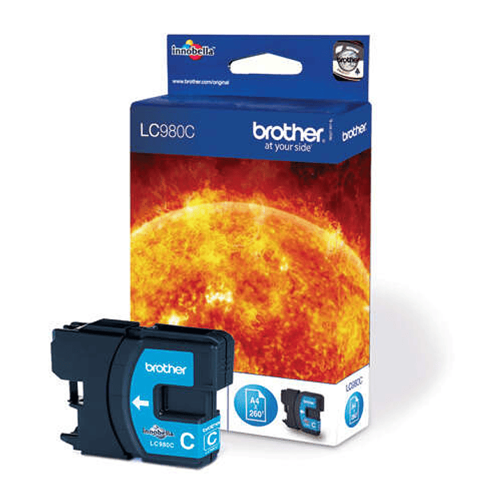 Brother LC980 Cyan Cartucho de Tinta Original - LC980C 1