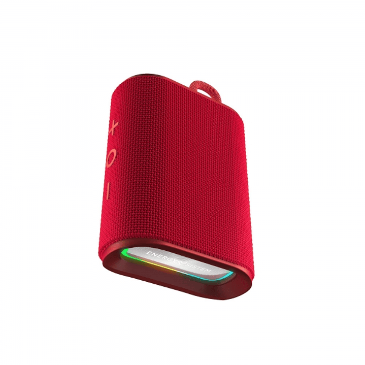 Energy Sistem StreetPlay Altavoz Bluetooth - Radio FM - IPX6 - 12h de Autonomia - Lector Micro SD - Luces LED - Manos Libres - Color Rojo 1