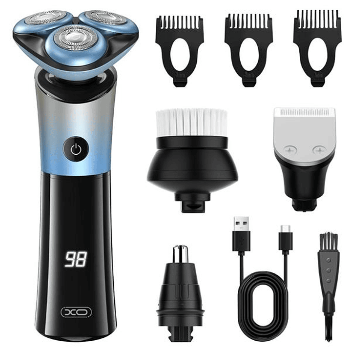 XO CF32 Afeitadora Electrica Recargable - IPX6 - 10 Accesorios - Autonomia hasta 1h - Color Negro 1