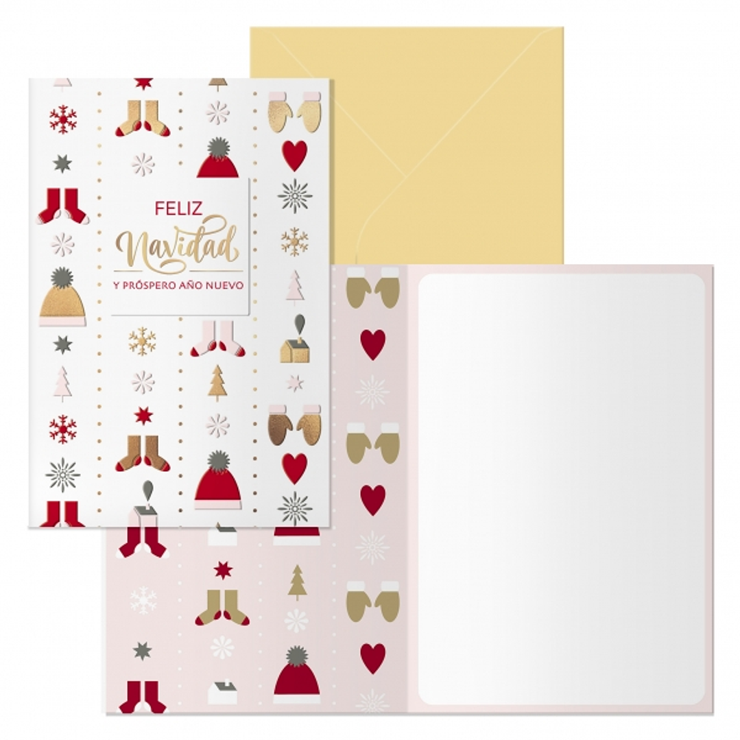 Dohe Winter Pack de 6 Tarjetas de Felicitacion Navideña con Sobre - Tamaño Cerrada 11.5x17cm, Abierta 23x17cm - Papel Offset - Impresas a todo Color 1