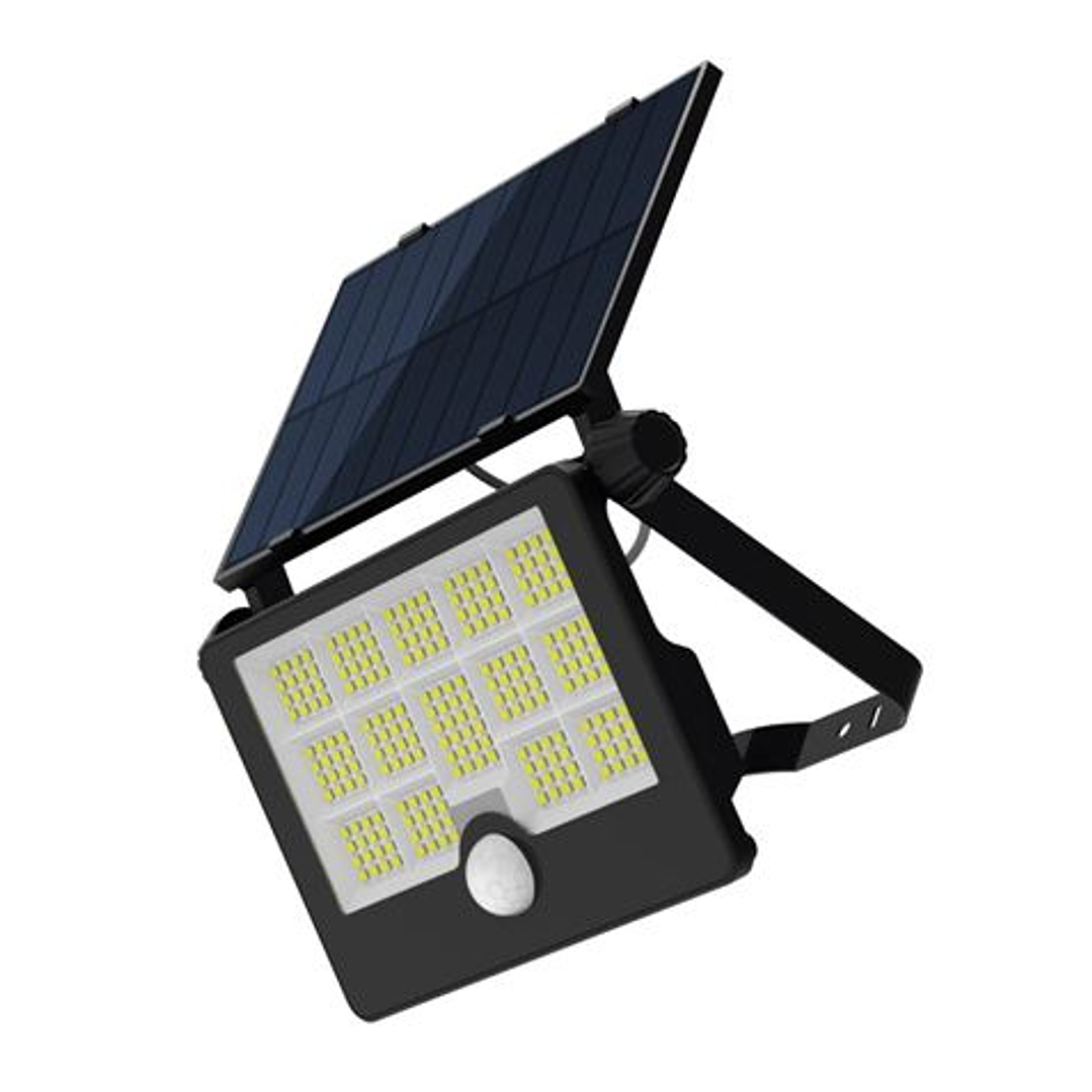 Elbat Foco Solar LED 50W - 1600LM - Luz Fria 6500K - Sensor de Movimiento - Deteccion de 3 a 5 Metros - IP65 1