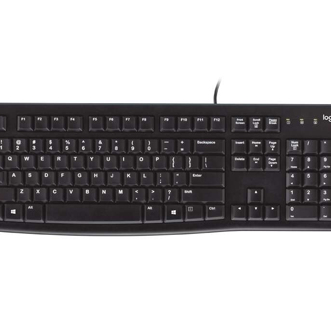 Logitech K120 Teclado USB - Resistente a Salpicaduras - Cable de 1.50m - Color Negro 1