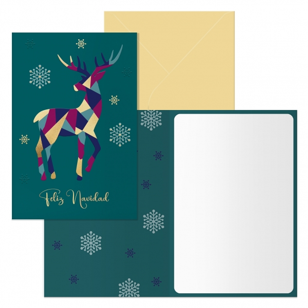 Dohe Heorot Pack de 6 Tarjetas de Felicitacion Navideña con Sobre - Tamaño Cerrada 11.5x17cm, Abierta 23x17cm - Papel Offset - Impresas a todo Color 1