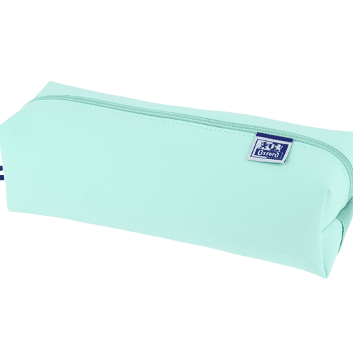 Oxford Live & Go Estuche Cuadrado Grande - Material Acolchado - Goma Elastica para unirlo al Cuaderno - Color Azul 1