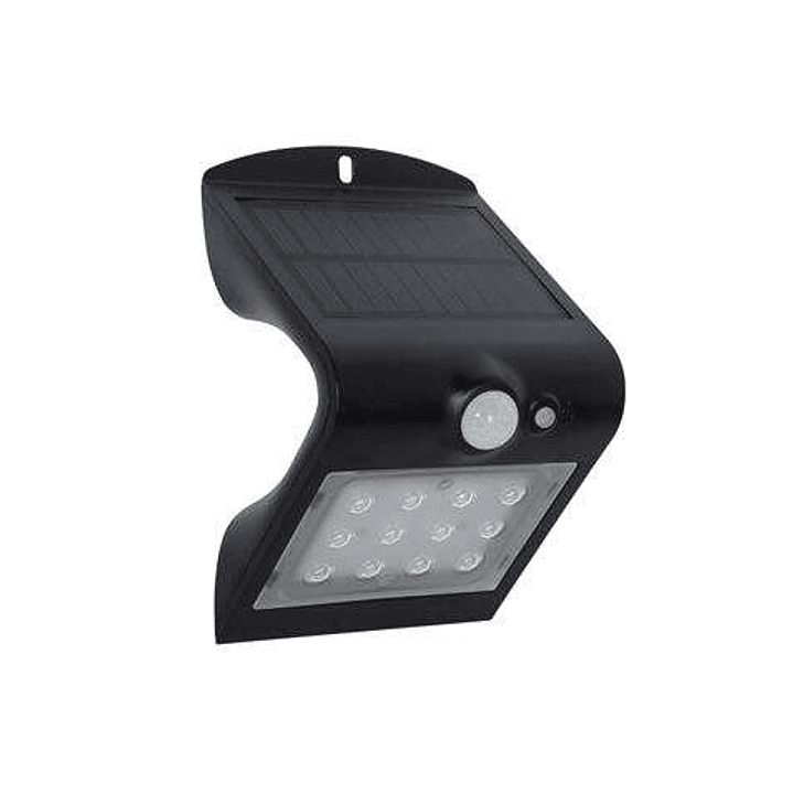 Elbat Aplique Led Solar Doble Iluminacion 1.5W - 220LM - Luz Fria 6000K - Luz Calidad 3000K - Sensor de Movimiento 1