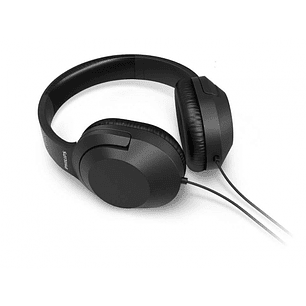 Philips Auriculares Supraaurales - Cable 2m - Jack 3.5mm - Incluye Accesorios - Aislamiento Pasivo del Ruido - Altavoz de 40mm - Color Negro