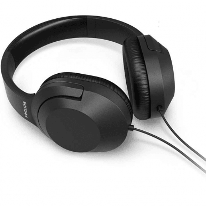 Philips Auriculares Supraaurales - Cable 2m - Jack 3.5mm - Incluye Accesorios - Aislamiento Pasivo del Ruido - Altavoz de 40mm - Color Negro 1