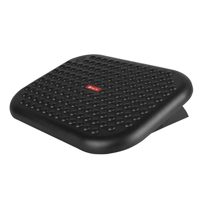 NGS Footnest Reposapies Ergonomico y Ajustable en Altura - Inclinacion de 0º a 15º - Amplia Superficie de Apoyo - Antideslizante - Color Negro 1
