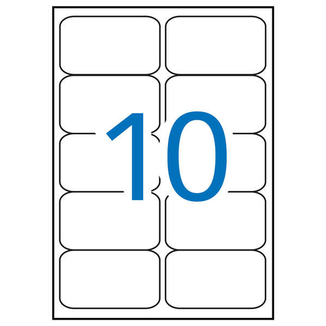 Apli Pack de 1.000 Etiquetas Rectangulares 99,1x57mm - 100 Hojas por 10 Etiquetas - Adhesivo Permanente - Cantos Romos - Color Blanco 1