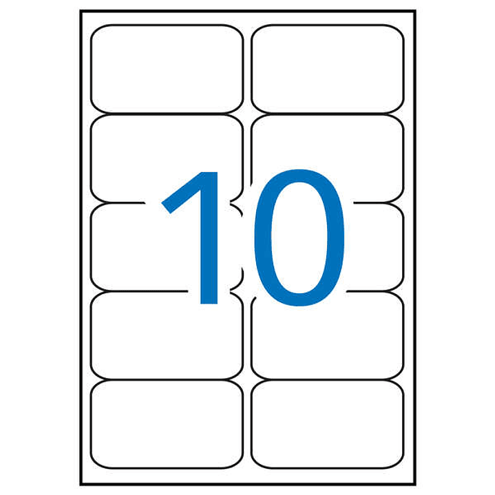 Apli Pack de 1.000 Etiquetas Rectangulares 99,1x57mm - 100 Hojas por 10 Etiquetas - Adhesivo Permanente - Cantos Romos - Color Blanco 1