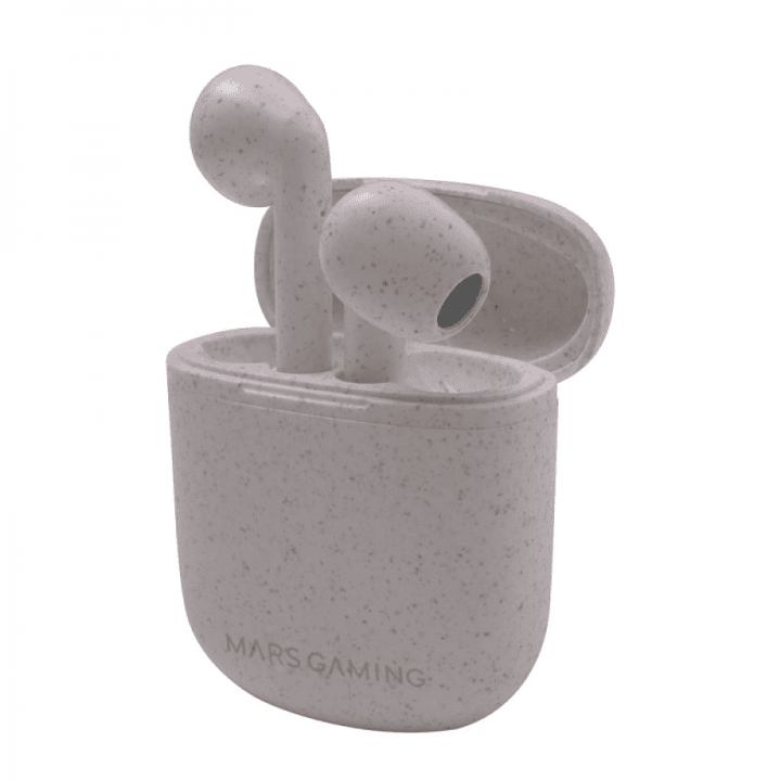 Mars Gaming MHI-ECO Auriculares TWS Ecologicos - Materiales Sostenibles - Bluetooth 5.1 - Sonido Alta Fidelidad - 20h Autonomia - Microfono Anti-Ruido 1