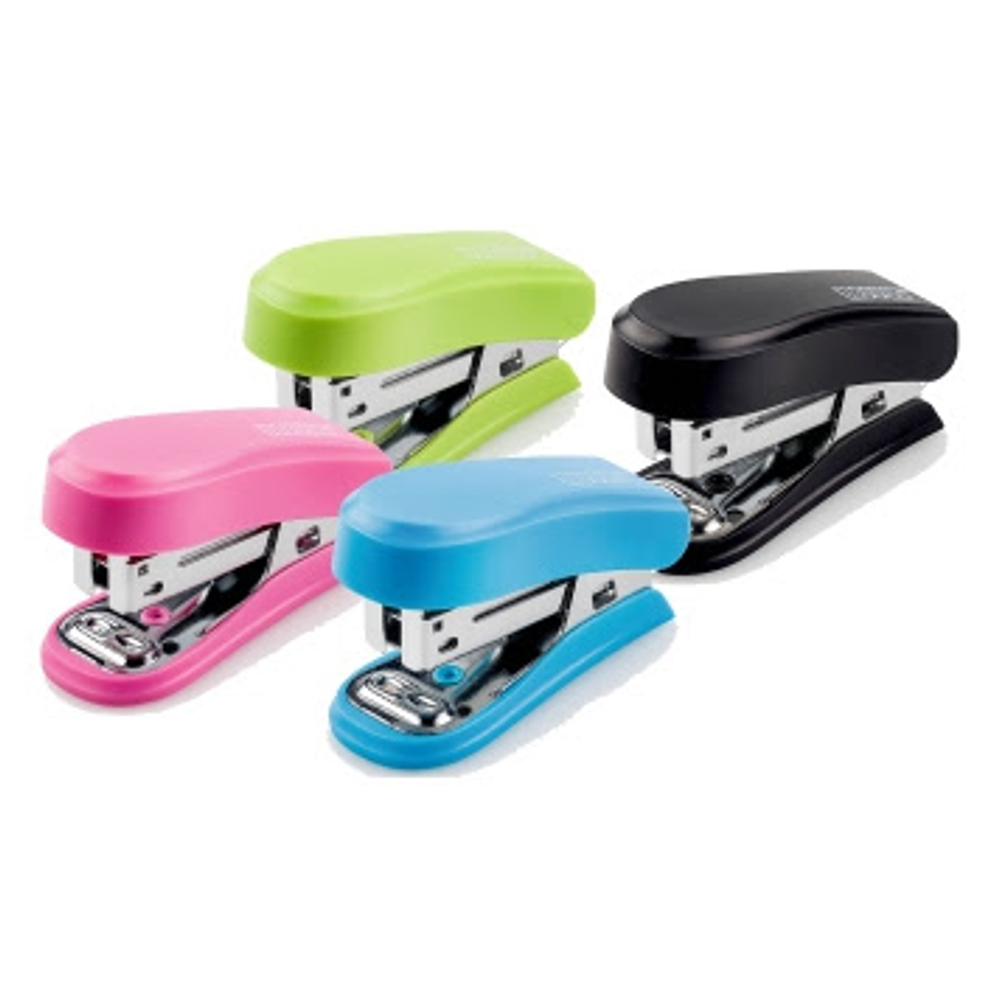 Novus Pack de 12 Mini Grapadoras Compactas - Hasta 12 Hojas - Grapado Cerrado y Abierto - Cada Grapadora Incluye 320 Grapas - Colores Surtidos 1