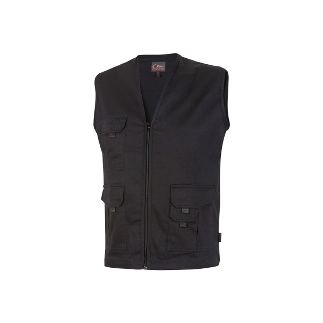 Upower Chica Chaleco Multibolsillos de Algodon Elastico - Talla 2XL - Ligero, Cierre Cremallera Frontal, Espacio para Personalizacion, Bolsillos con S 1