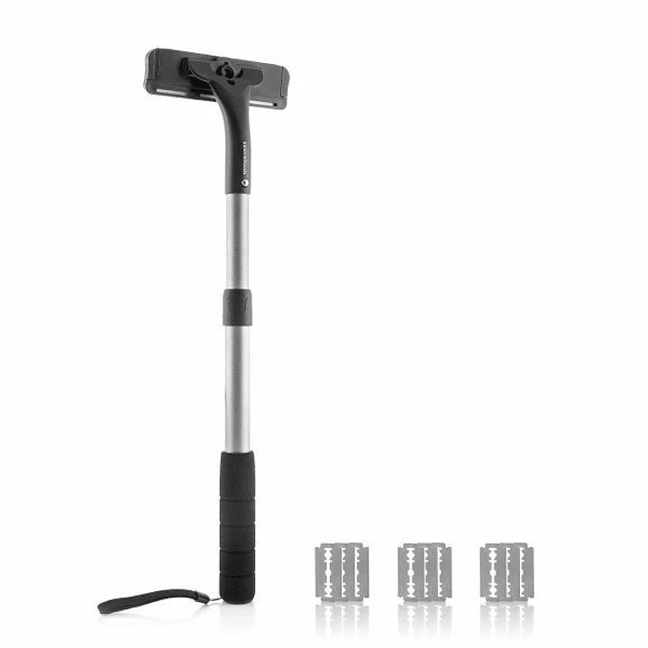 Innovagoods Extaver Afeitadora Corporal con Mango Extensible - Aluminio - Antideslizante - Facil Limpieza - Longitud de 36 a 54cm - 13x4.5x36-54cm - C 1