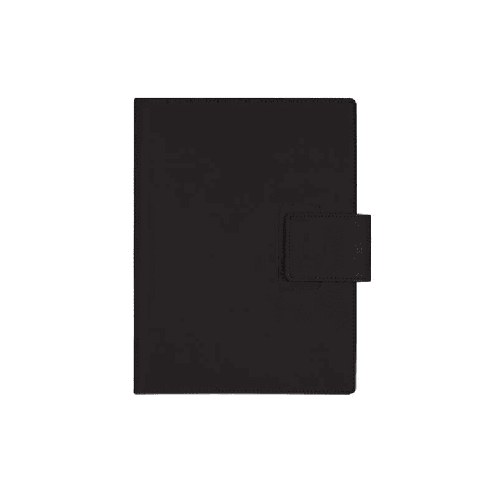 Finocam Duouno Agenda de Espiral - Bolsillo Interior - Anilla Portaboligrafo - Formato E10 - 155x212mm - Semana Vista Horizontal - Color Negro 1