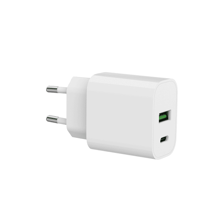 SPC Cargador de Pared USB-C/PD + USB-A 20W - Color Blanco 1