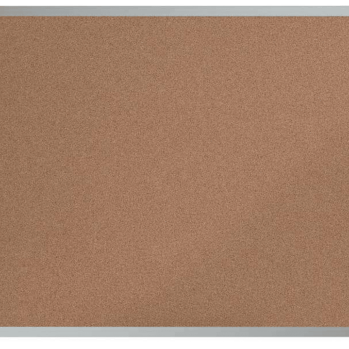 Nobo Essence Tablero de Anuncios de Corcho 600x450mm - Montaje en Esquinas - Superficie de Corcho - Marco de Aluminio Anodizado - Color Natural 1