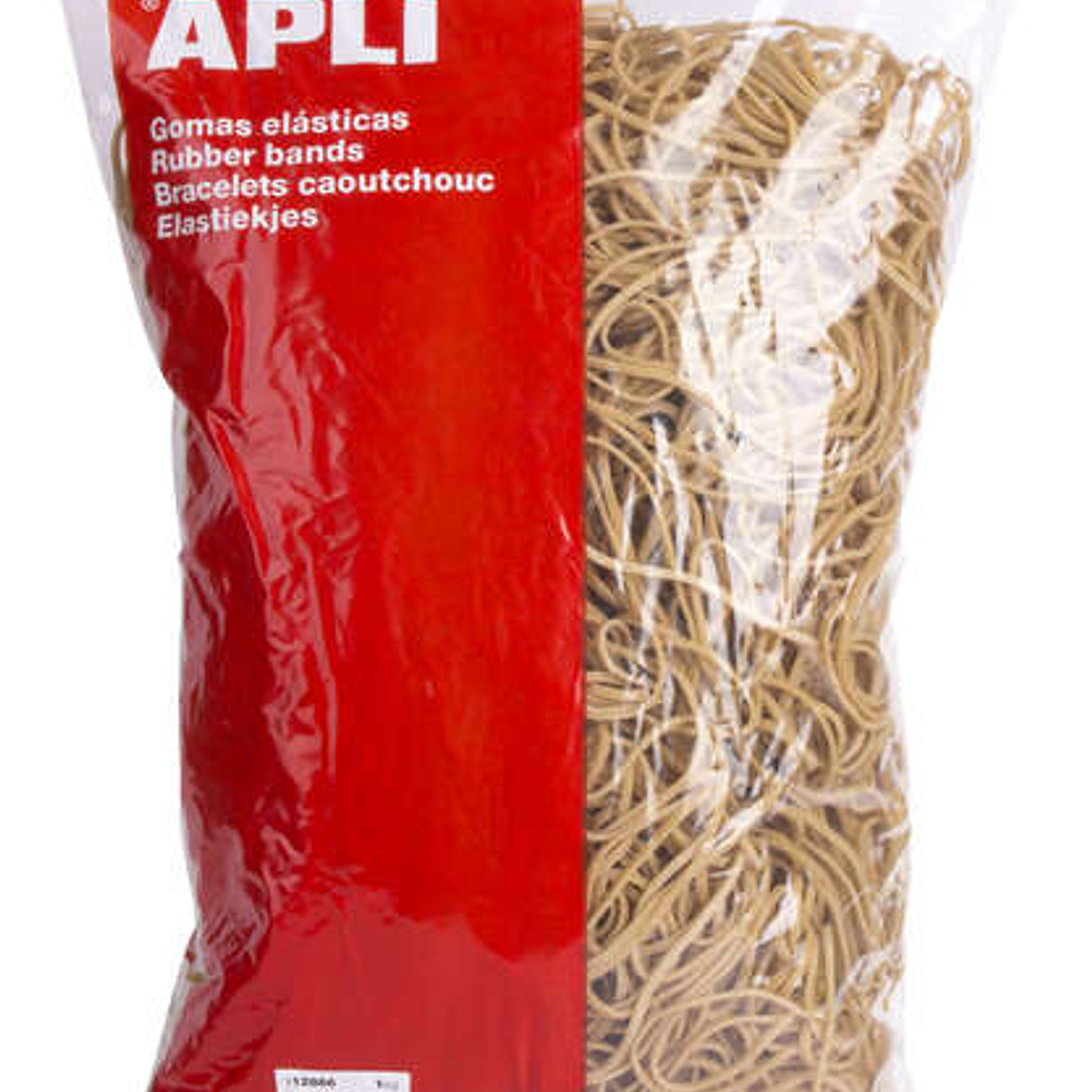 Apli Gomas Elasticas Ø 120 x 2mm - 1kg de Contenido - Gran Elasticidad y Resistencia - 70% de Caucho Natural 1