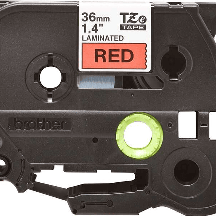 Brother TZe461 Cinta Laminada Original de Etiquetas - Texto negro sobre fondo rojo - Ancho 36mm x 8 metros 1