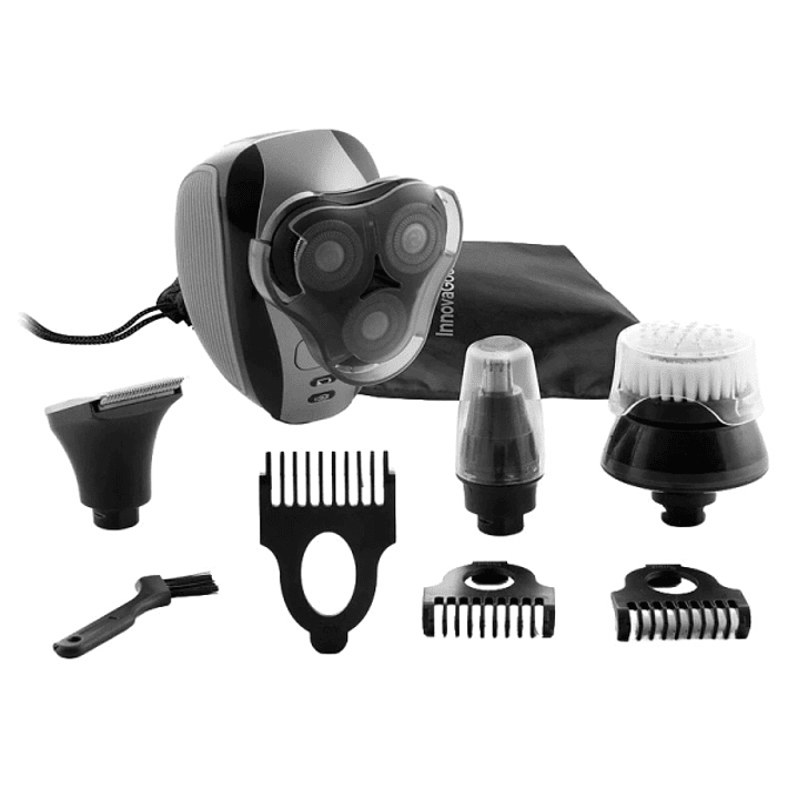 Innovagoods Shavestyler Afeitadora 5 en 1 - Autonomia 45min - Bateria 600mAh - IPX7 - Recargable - Acero Inoxidable - Multifuncion - Cabezales Incluid 1