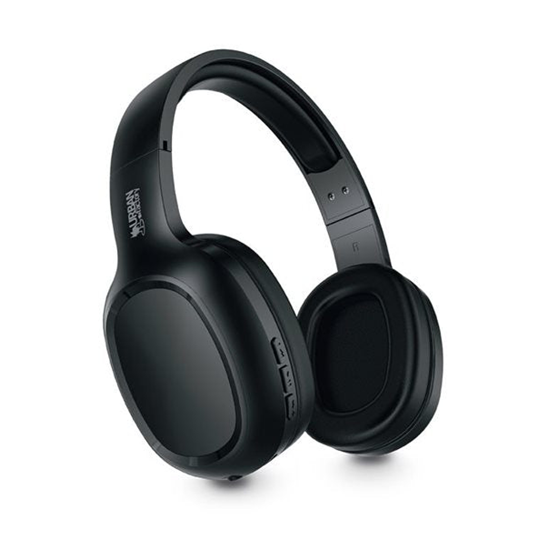 Urban Factory Movee Auriculares Supraaurales de Diadema - Bluetooth 5.1 - Recargables - Color Negro 1