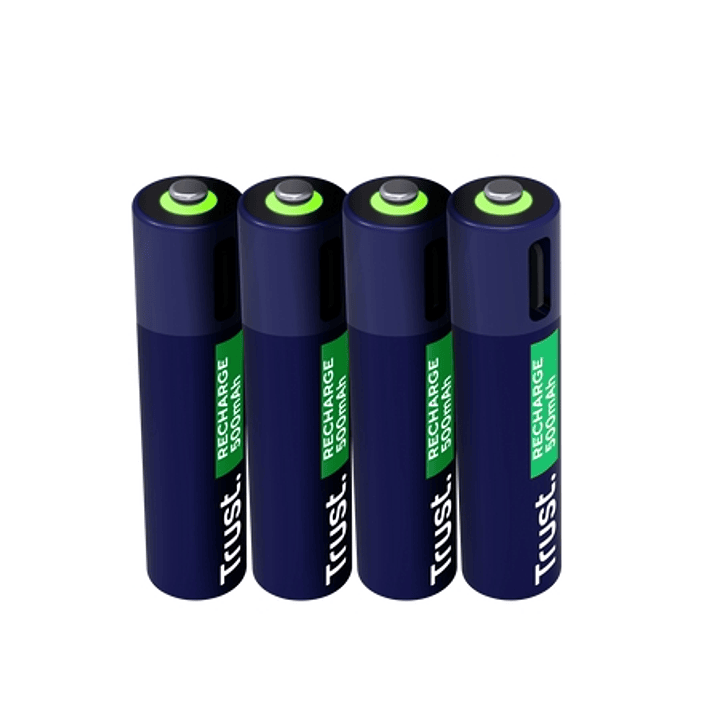 Trust Pack de 4 Pilas Recargables 500 mAh AAA 1