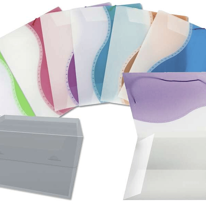 Bismark Pack de 6 Carpetas de Solapa Polipropileno Bicolor - Tamaño A4+ - Cierre con Gomas - Colores Surtidos 1