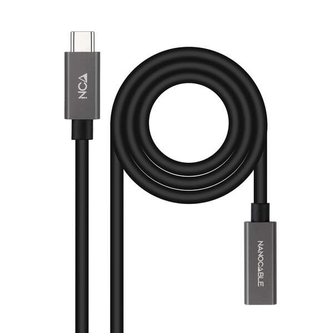 Nanocable Cable USB 3.2 Gen2x2 60W 4K/60Hz USB-C M/H - 1.5m - Color Negro 1